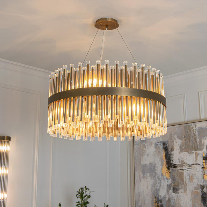 Colmar 80cm Chandelier - Antique Brass - RV Astley