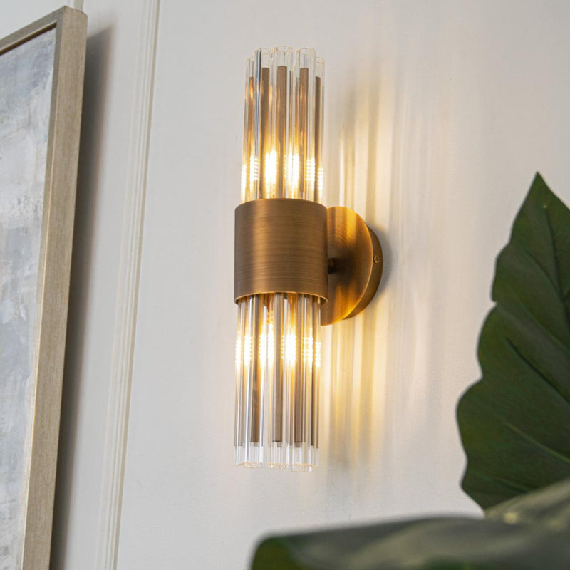 Colmar Wall Light - Antique Brass - RV Astley