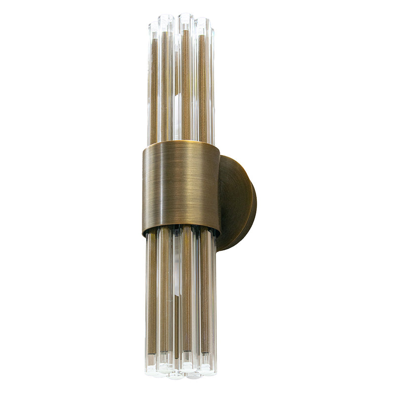 Colmar IP44 Wall Light - Antique Brass - RV Astley