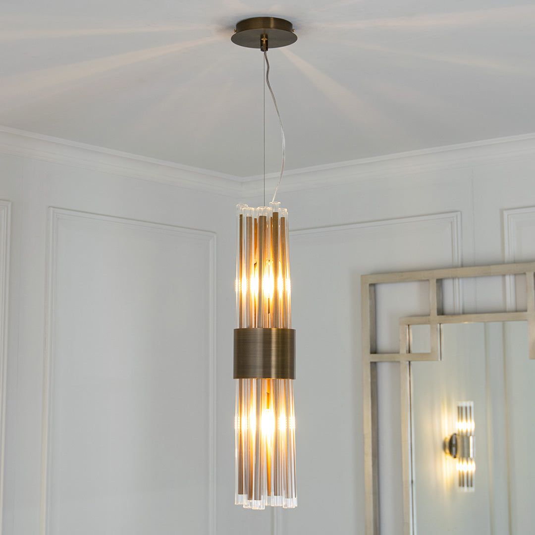 Colmar Pendant Light - Antique Brass - RV Astley