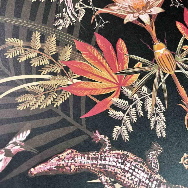 Crocodilia Wallpaper - Ebony - Becca Who