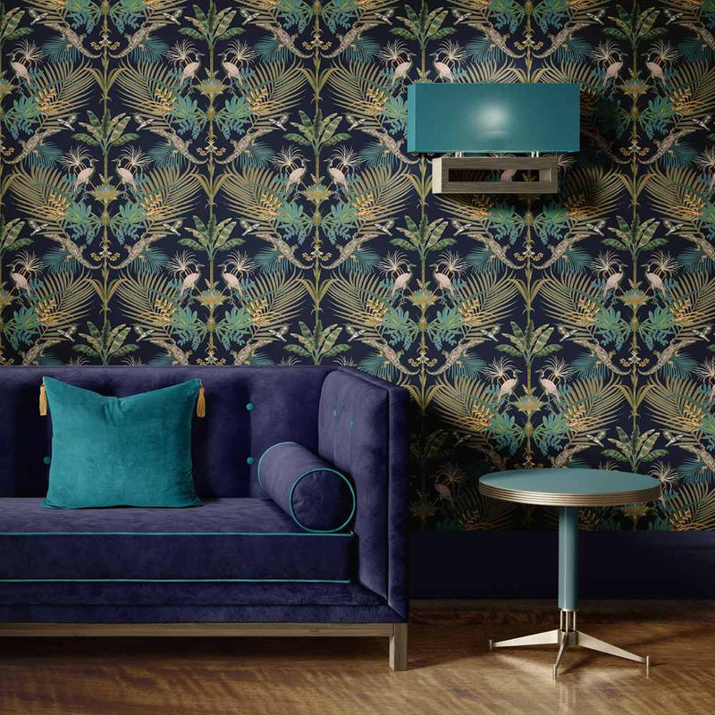 Crocodilia Wallpaper - Moonlit - Becca Who