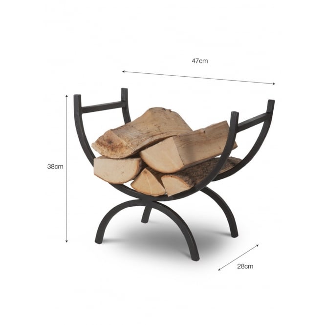 Curved Wrought Iron Log Holder