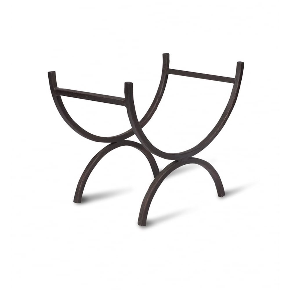 Curved Wrought Iron Log Holder