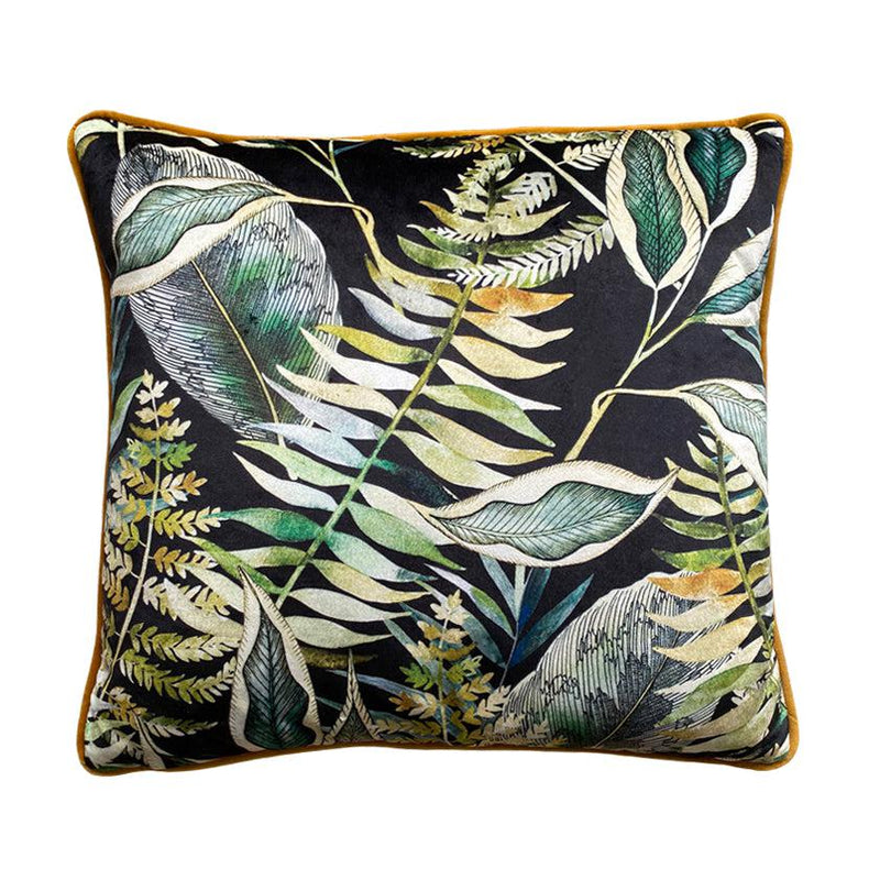 Dark Tropics Velvet Cushion Cover