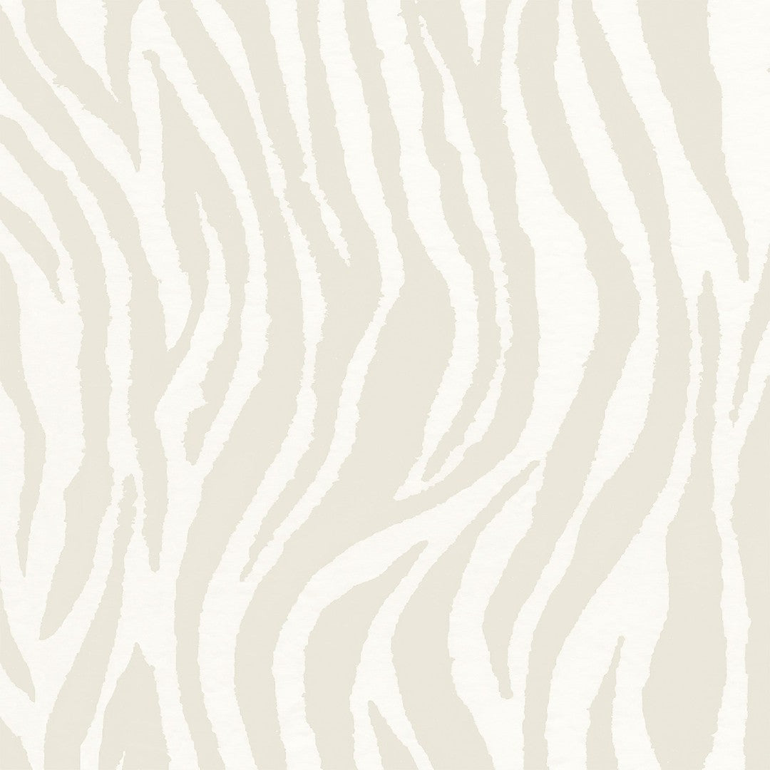 Debra Zebra Print Wallpaper - Putty