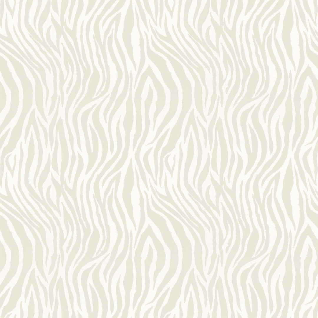 Debra Zebra Print Wallpaper - Putty