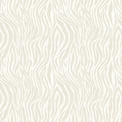 Debra Zebra Print Wallpaper - Putty