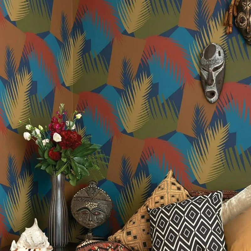 Deco Palm Wallpaper - Geometric II Collection - Cole & Son
