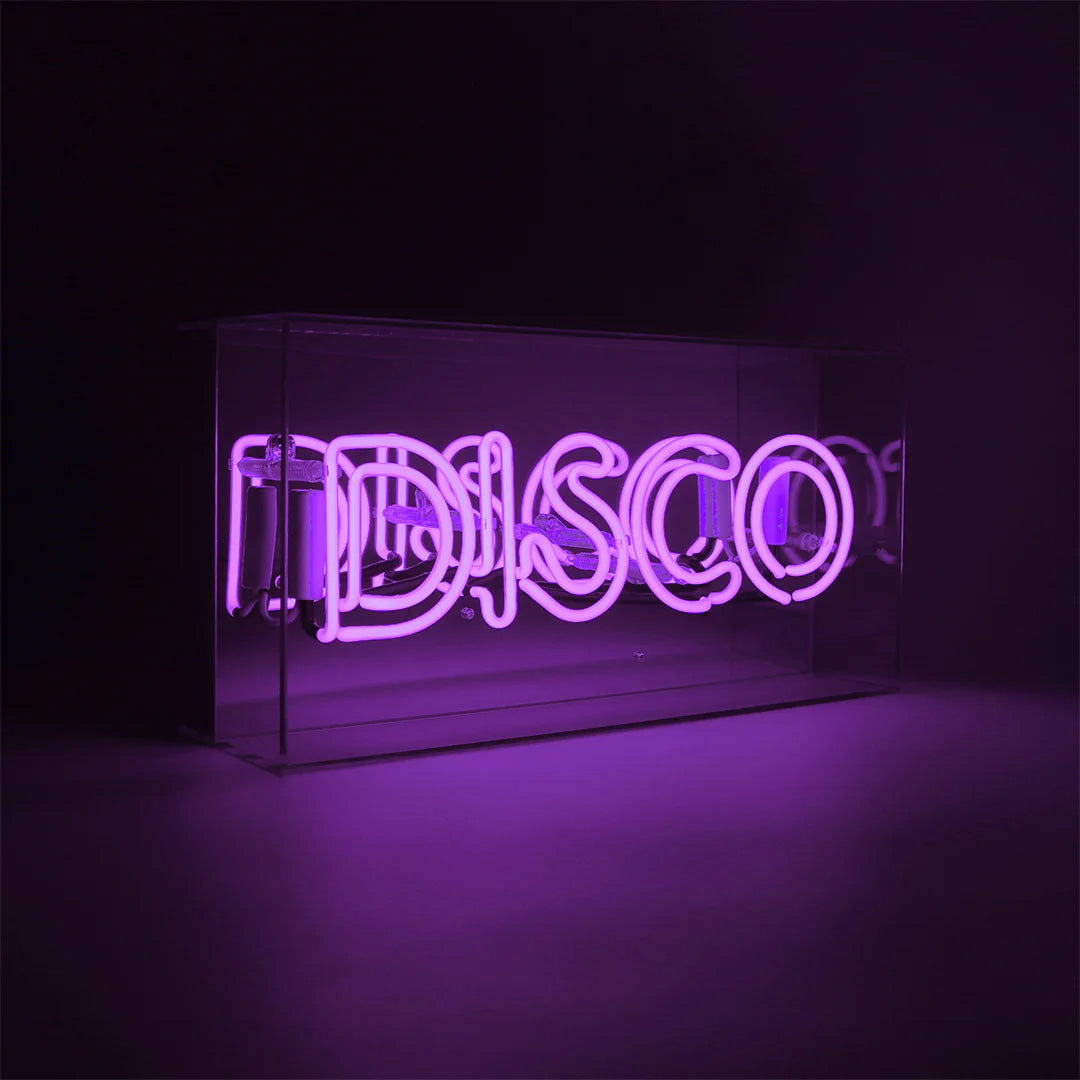 Disco Neon Acrylic Box Light - Purple