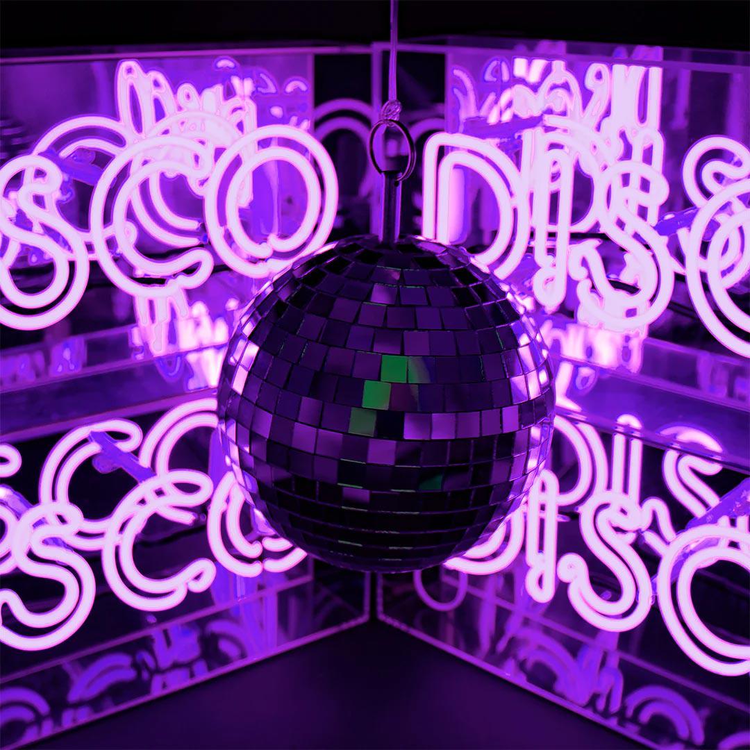Disco Neon Acrylic Box Light - Purple