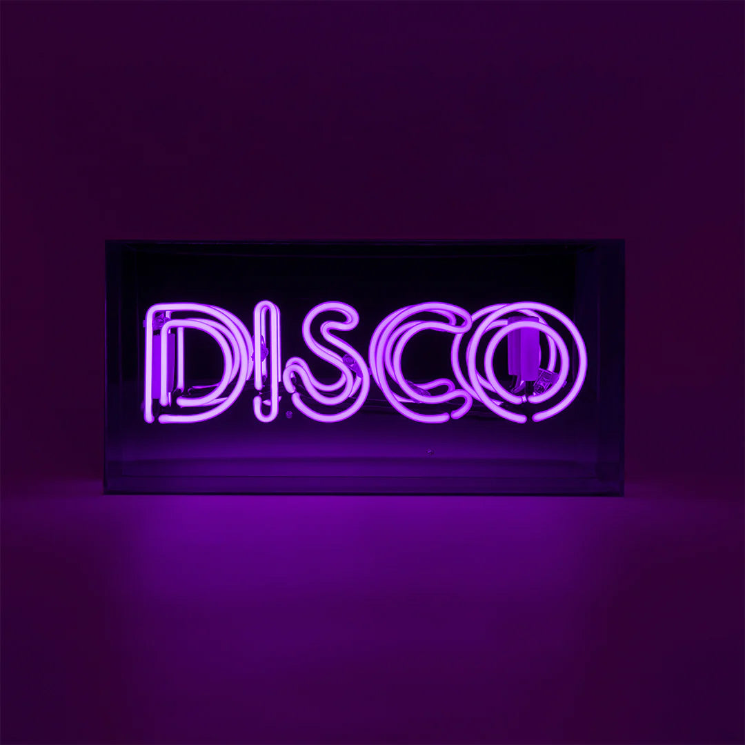 Disco Neon Acrylic Box Light - Purple