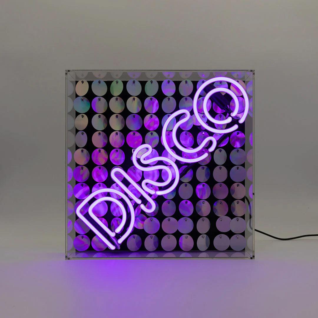 Disco Sequins Neon Sign - Purple