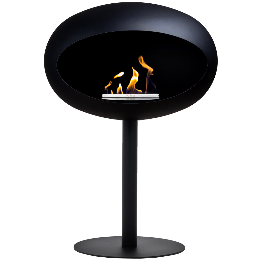 Dome 625 - Black Ground Steel Low Bioethanol Fireplace - Le Feu