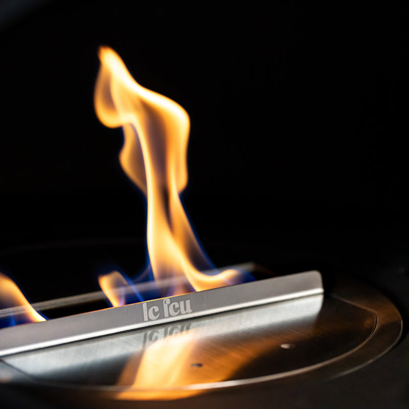 Dome 625 - Black Ground Steel Low Bioethanol Fireplace - Le Feu