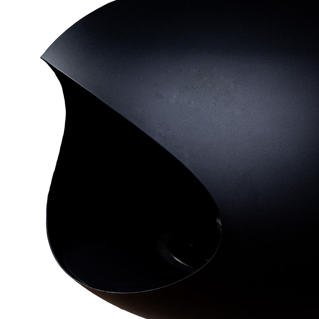 Dome 625 - Black Ground Wood High Fireplace - Le Feu