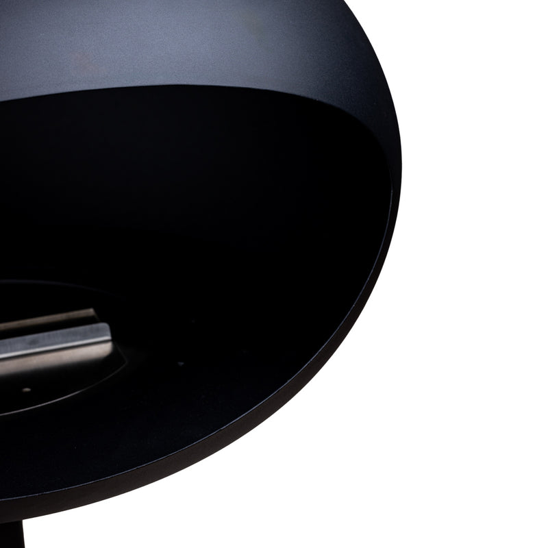 Dome 625 - Black Ground Wood High Fireplace - Le Feu
