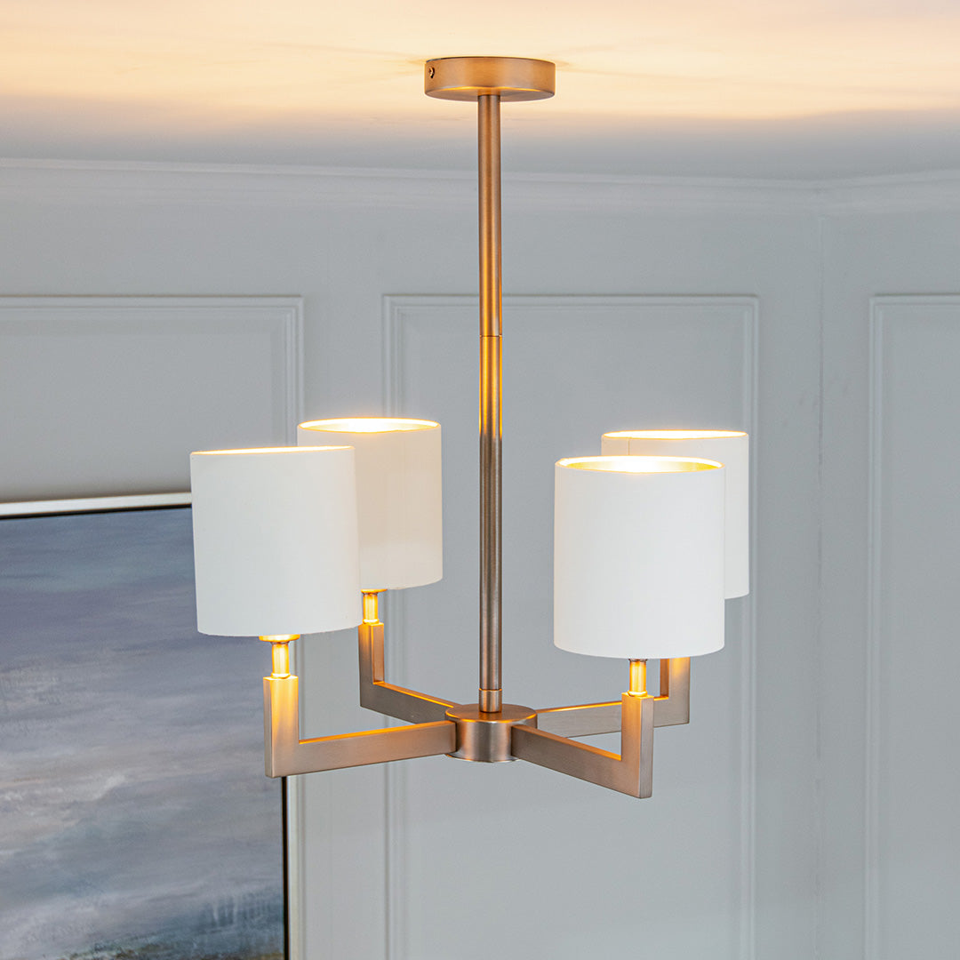 Ealga 4 Arm Chandelier Brushed Muted Bronze - RV Astley