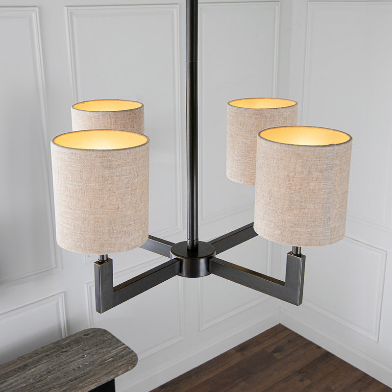 Ealga 4 Arm Chandelier Dark Bronze - RV Astley