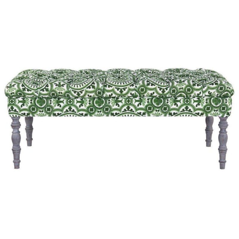 Edward Ottoman Tufted Bench - The Manor Linen