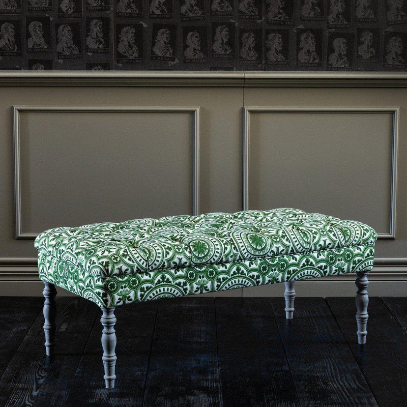 Edward Ottoman Tufted Bench - The Manor Linen
