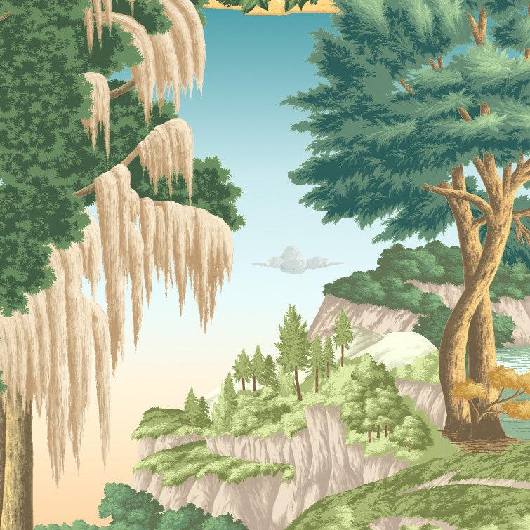 Enchanted Gardens Wallpaper - Evergreen