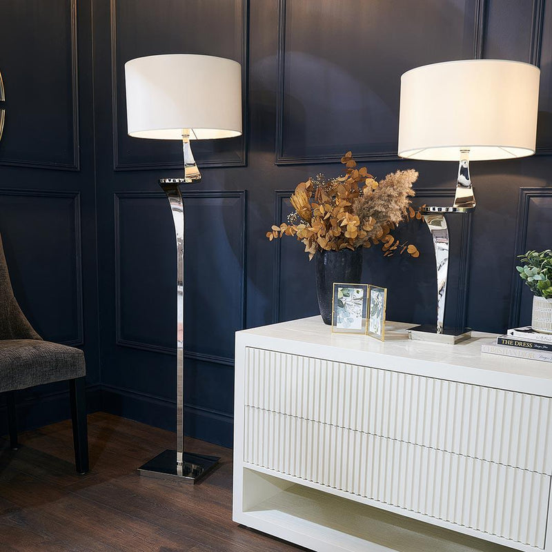 Enzo Floor Lamp - Nickel - RV Astley