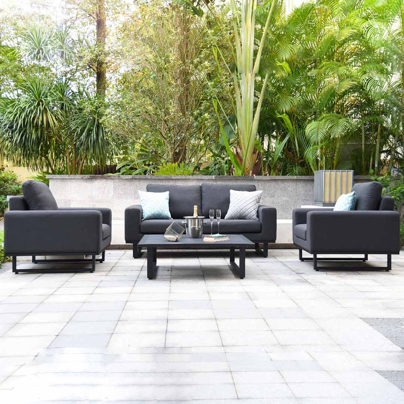 Ethos 2 Seater Sofa Set in Charcoal