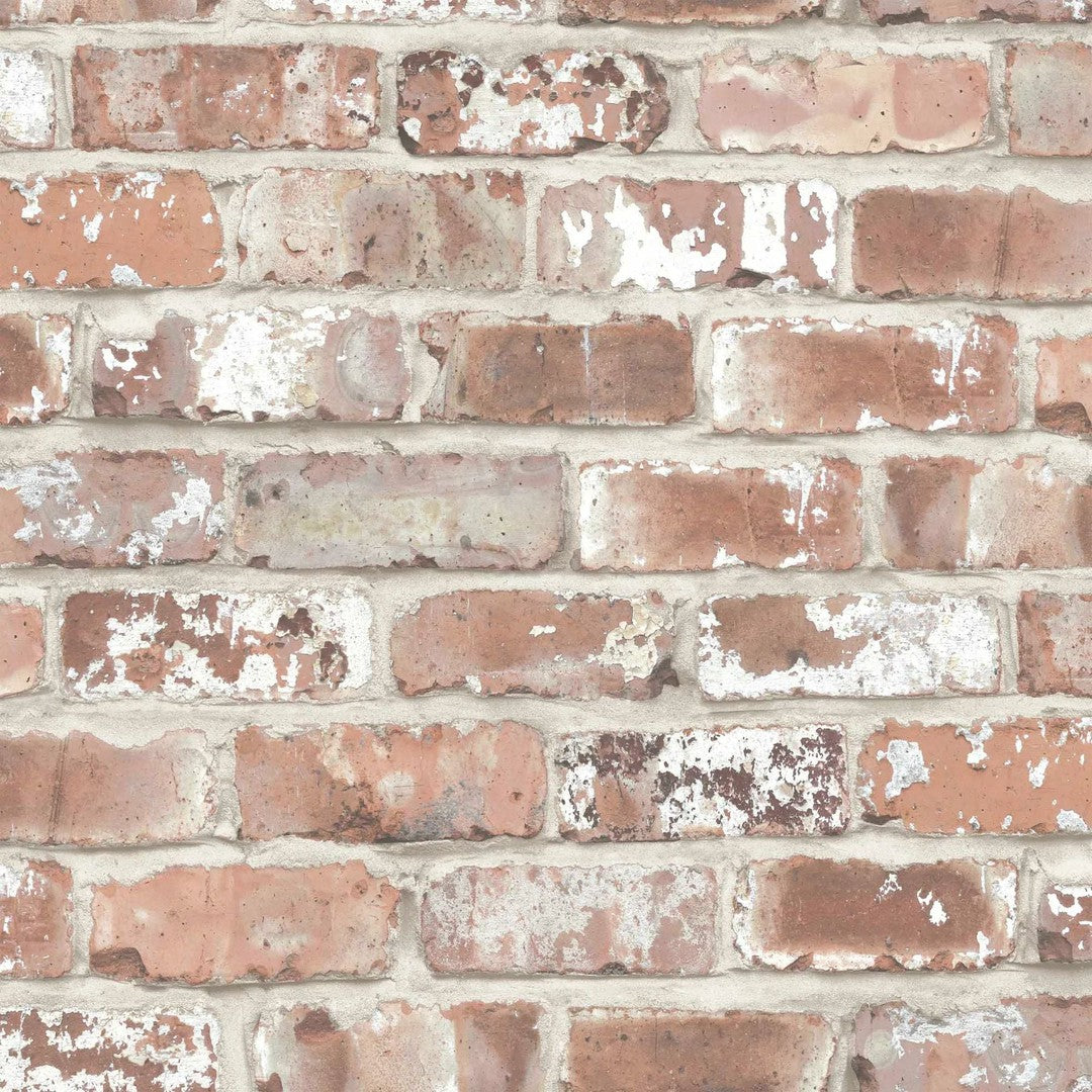 Exposed Real Brick Effect Wallpaper - Wayoh Brick – Lime Lace
