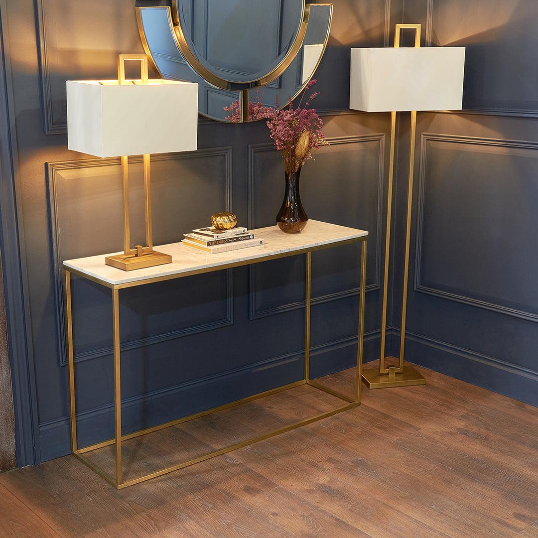 Faceby Marble Console Table - RV Astley
