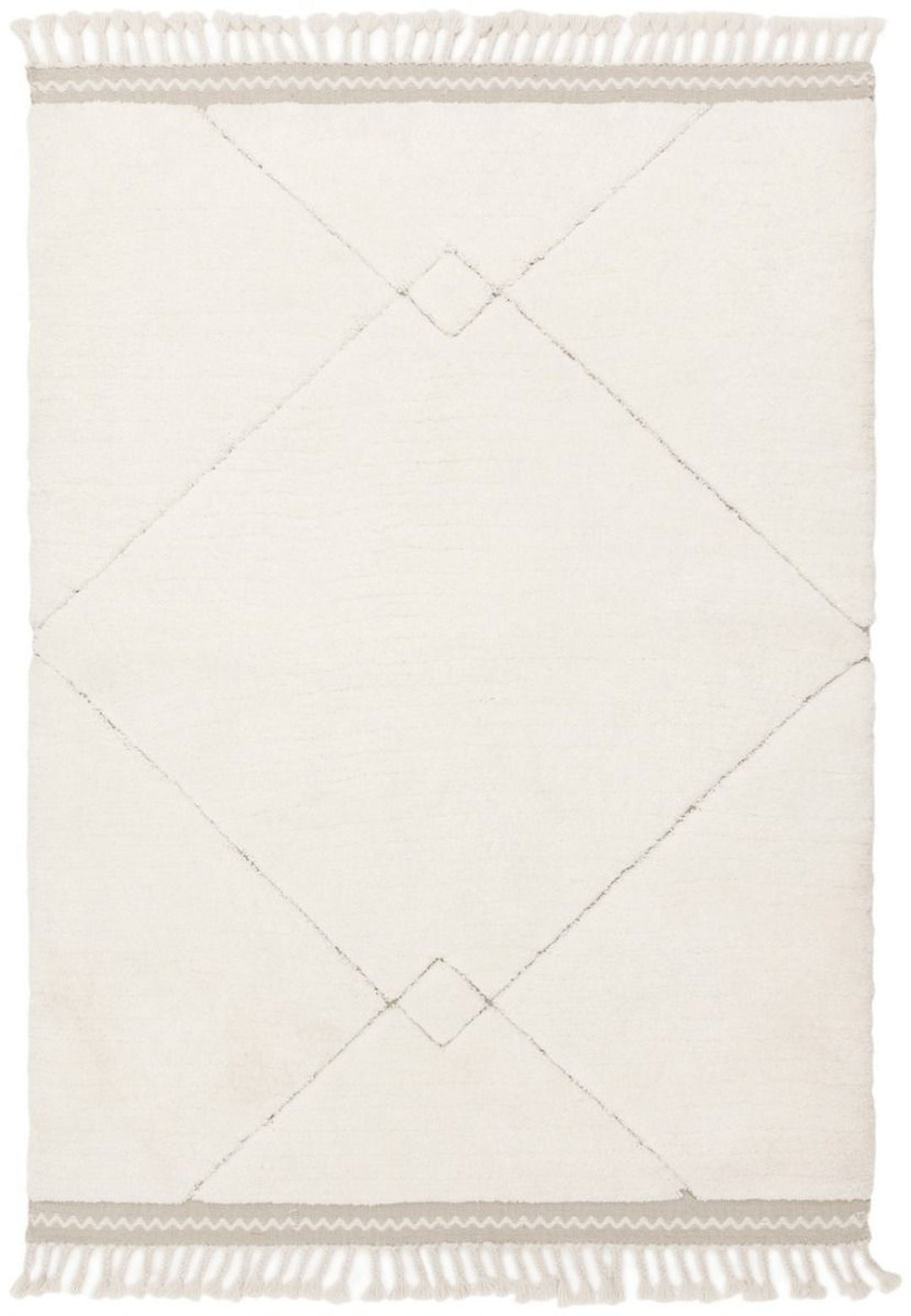 Fes Moroccan Shaggy Cream Rug