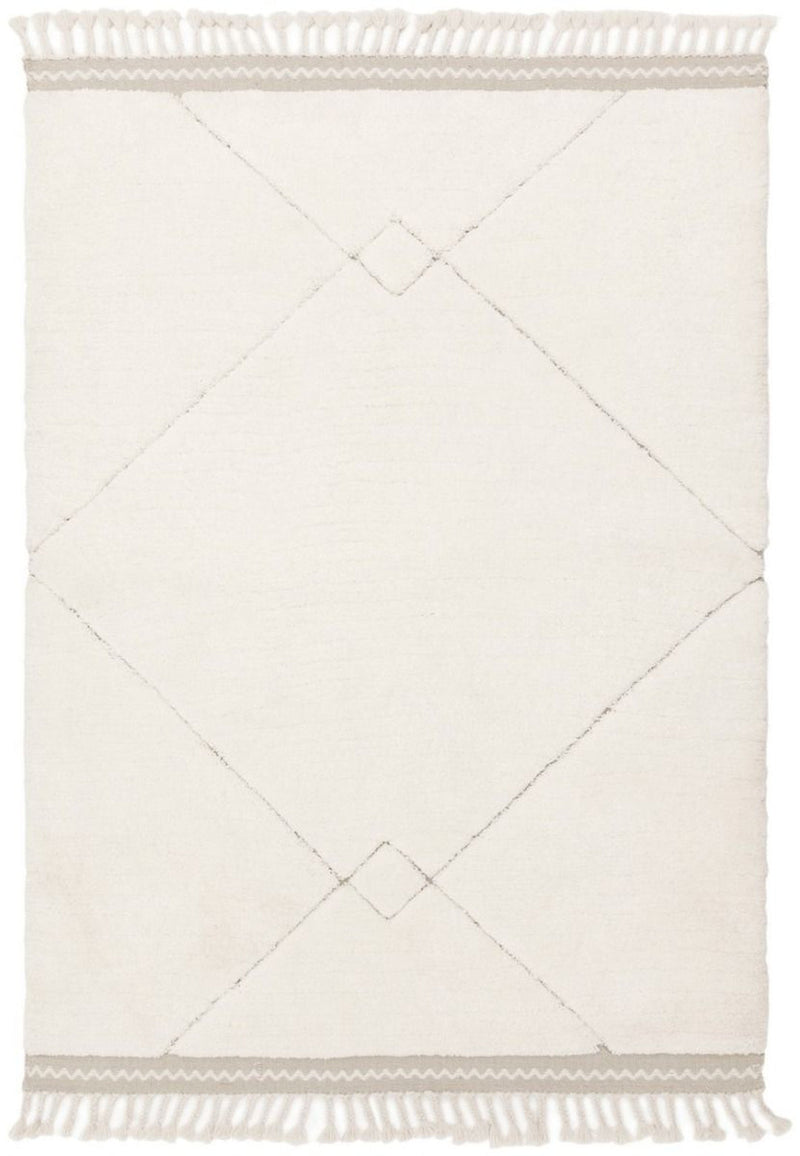 Fes Moroccan Shaggy Cream Rug