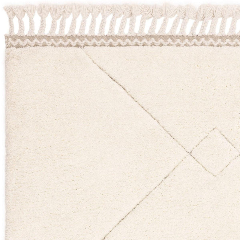 Fes Moroccan Shaggy Cream Rug