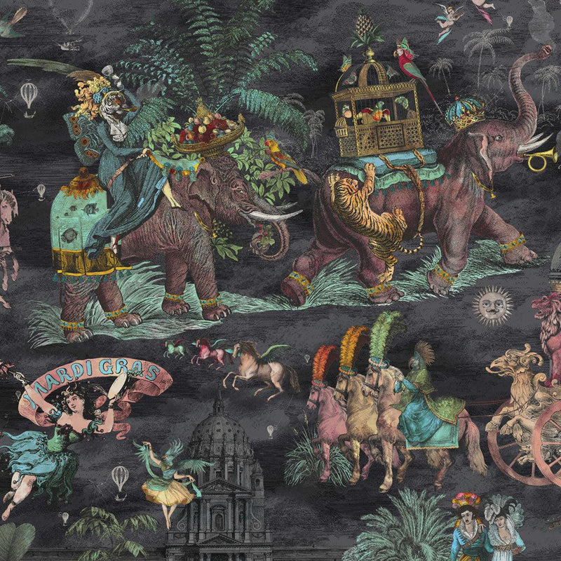 Fiesta Wallpaper - Charcoal - Brand Mckenzie