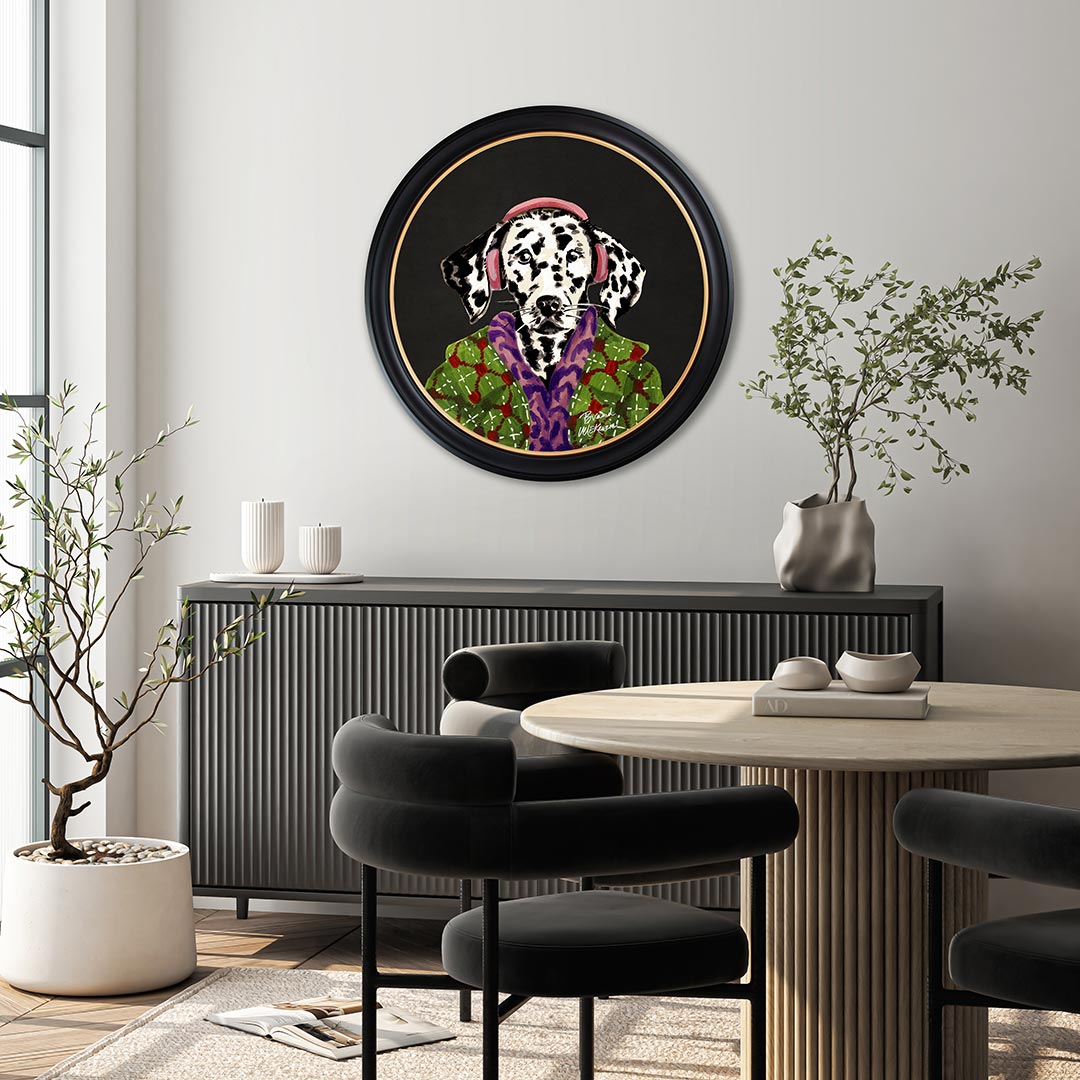 Fine China - Dylan on Charcoal Black - Brand McKenzie Framed Art Prints