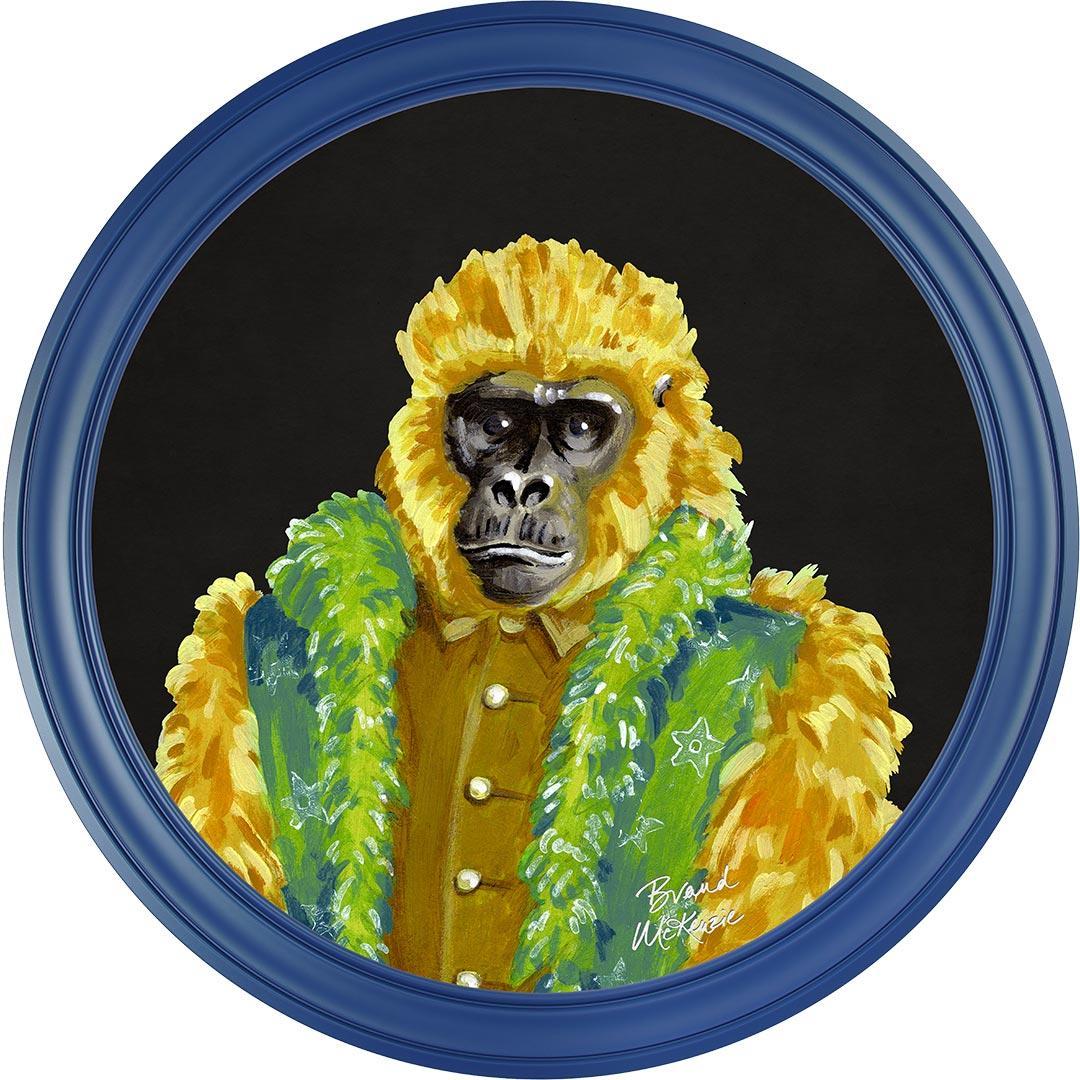 Fine China - Gus on Charcoal Black - Brand McKenzie Framed Art Prints