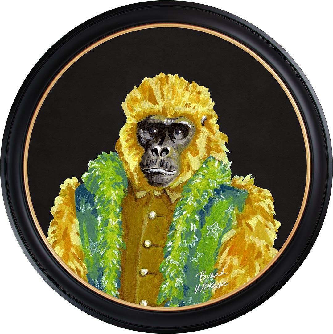 Fine China - Gus on Charcoal Black - Brand McKenzie Framed Art Prints