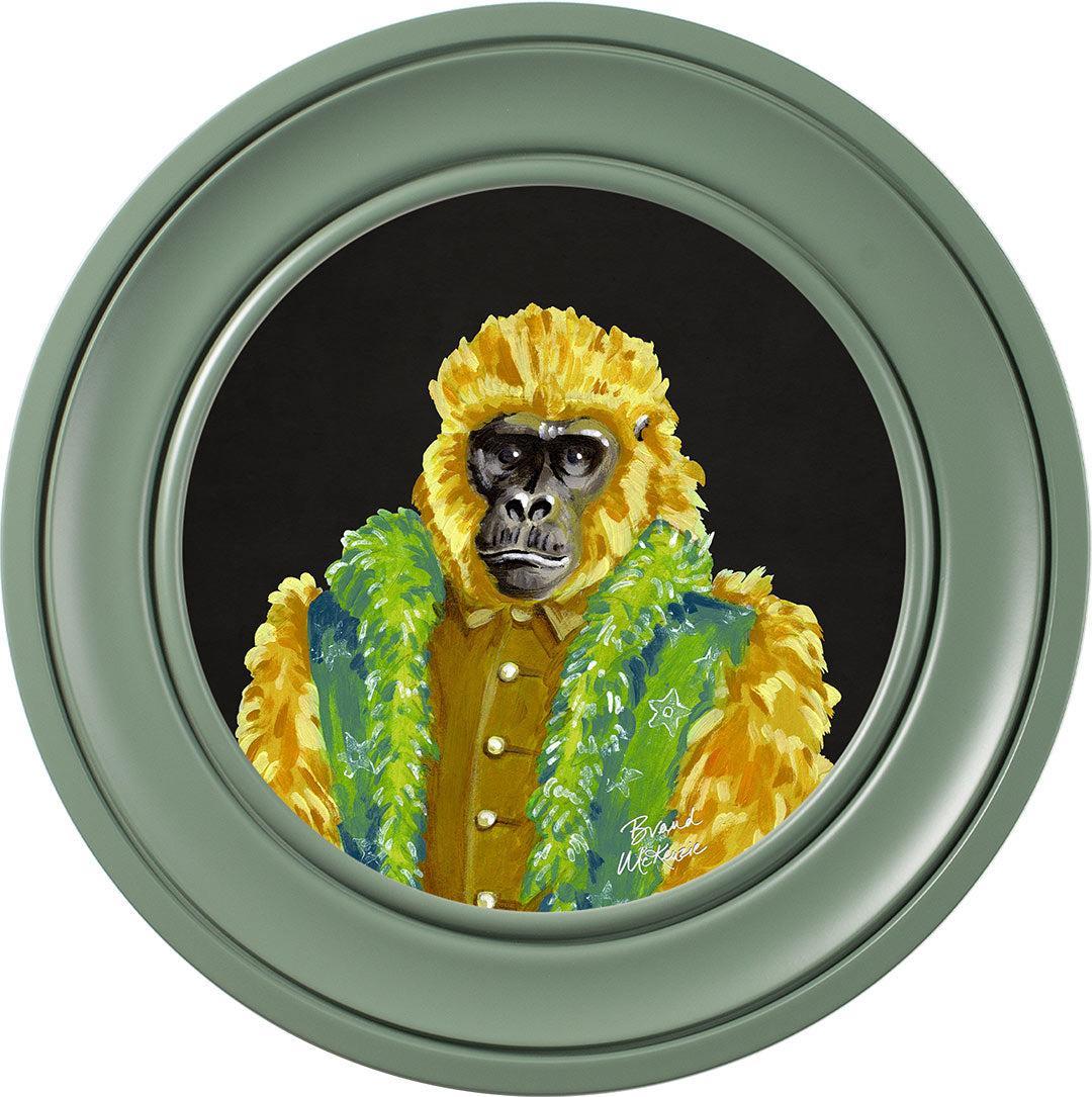 Fine China - Gus on Charcoal Black - Brand McKenzie Framed Art Prints