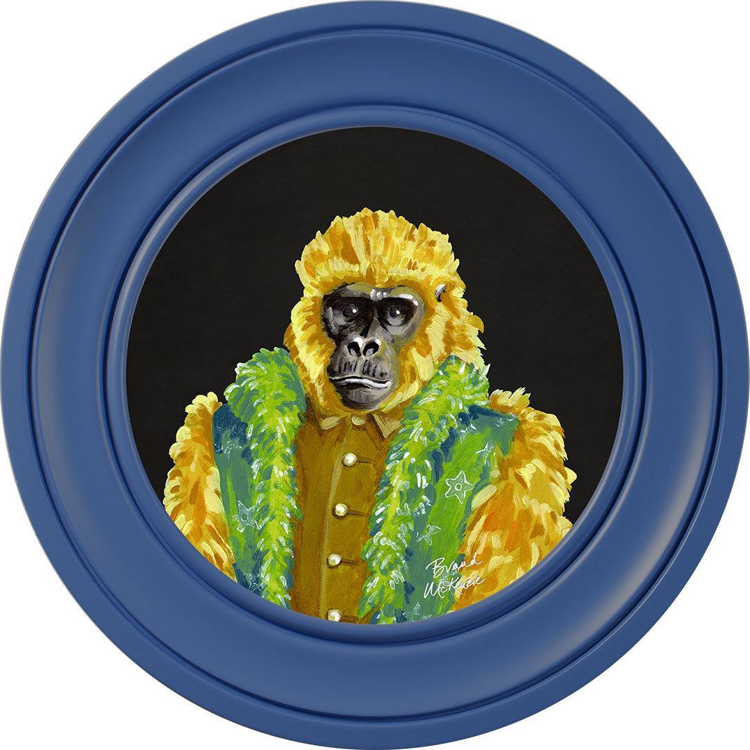 Fine China - Gus on Charcoal Black - Brand McKenzie Framed Art Prints