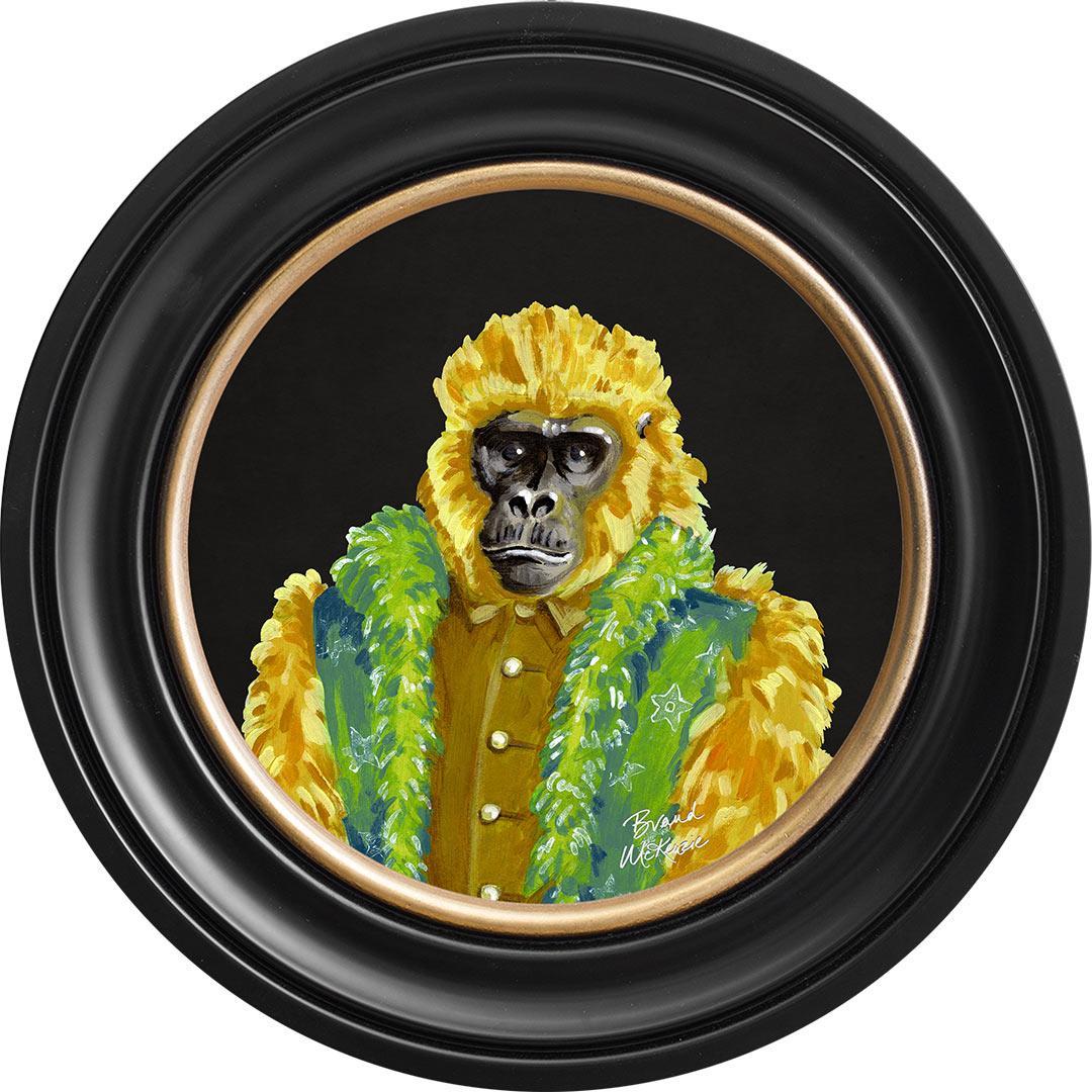Fine China - Gus on Charcoal Black - Brand McKenzie Framed Art Prints