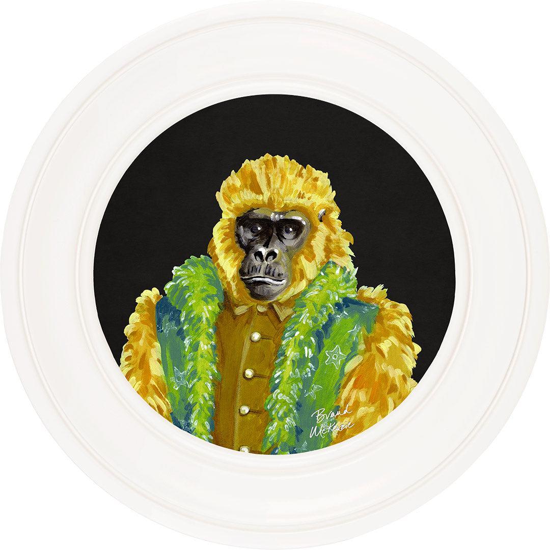 Fine China - Gus on Charcoal Black - Brand McKenzie Framed Art Prints