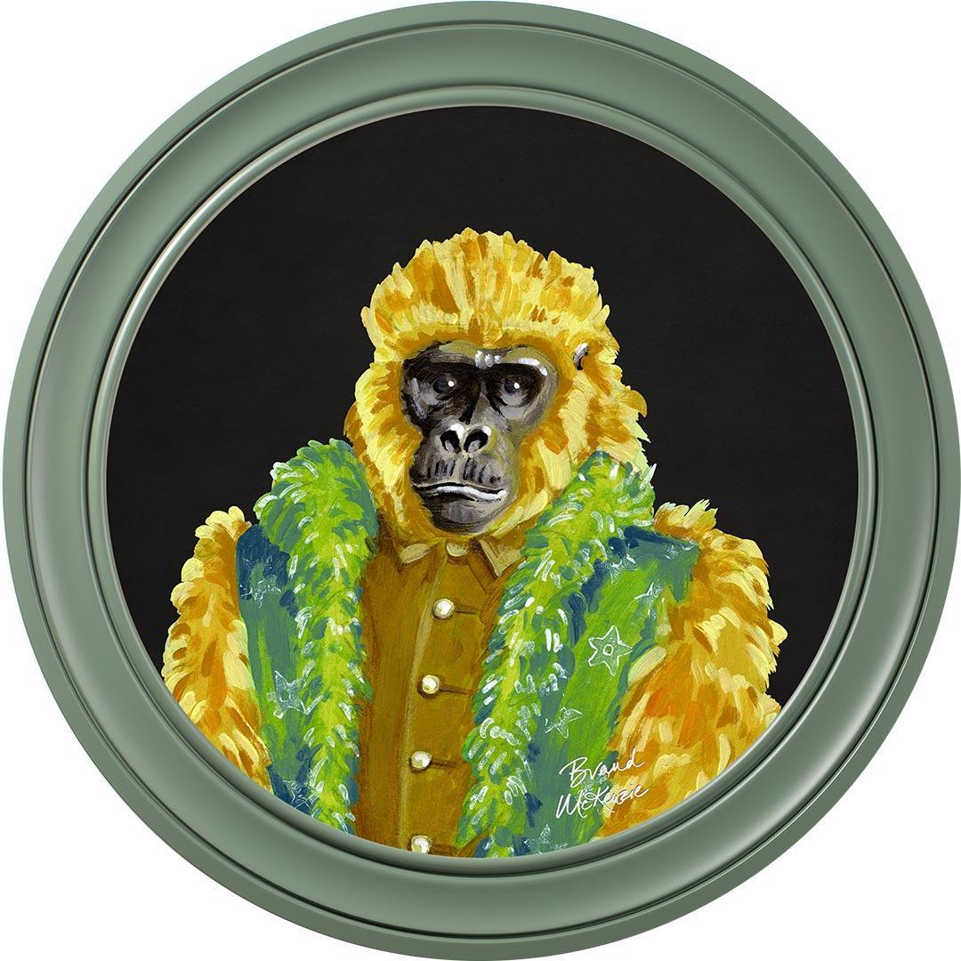 Fine China - Gus on Charcoal Black - Brand McKenzie Framed Art Prints