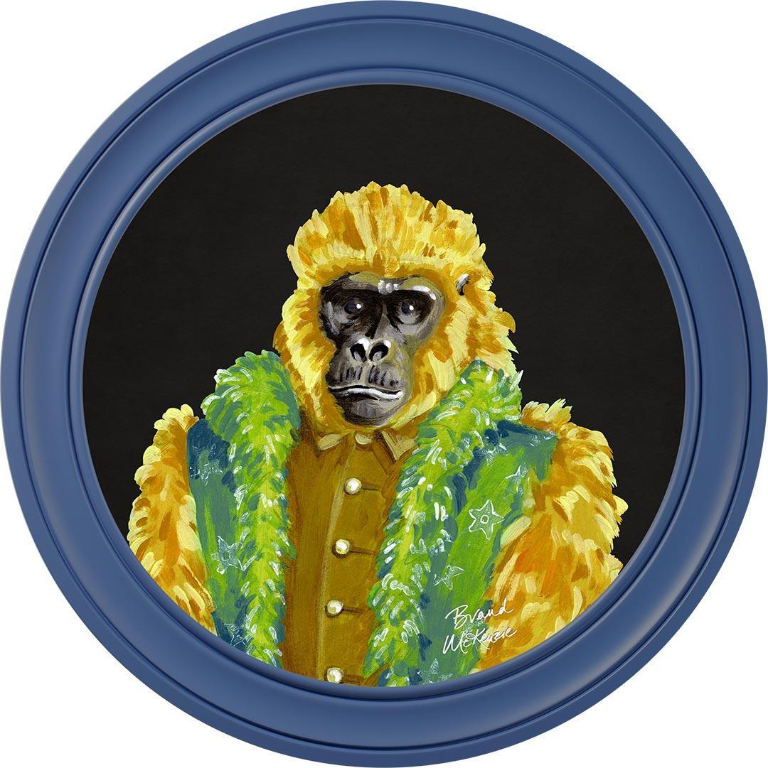 Fine China - Gus on Charcoal Black - Brand McKenzie Framed Art Prints