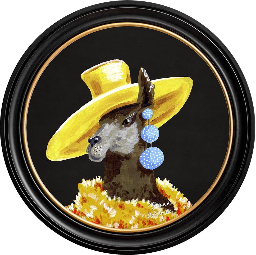 Fine China - Lily on Charcoal Black - Brand McKenzie Framed Art Prints