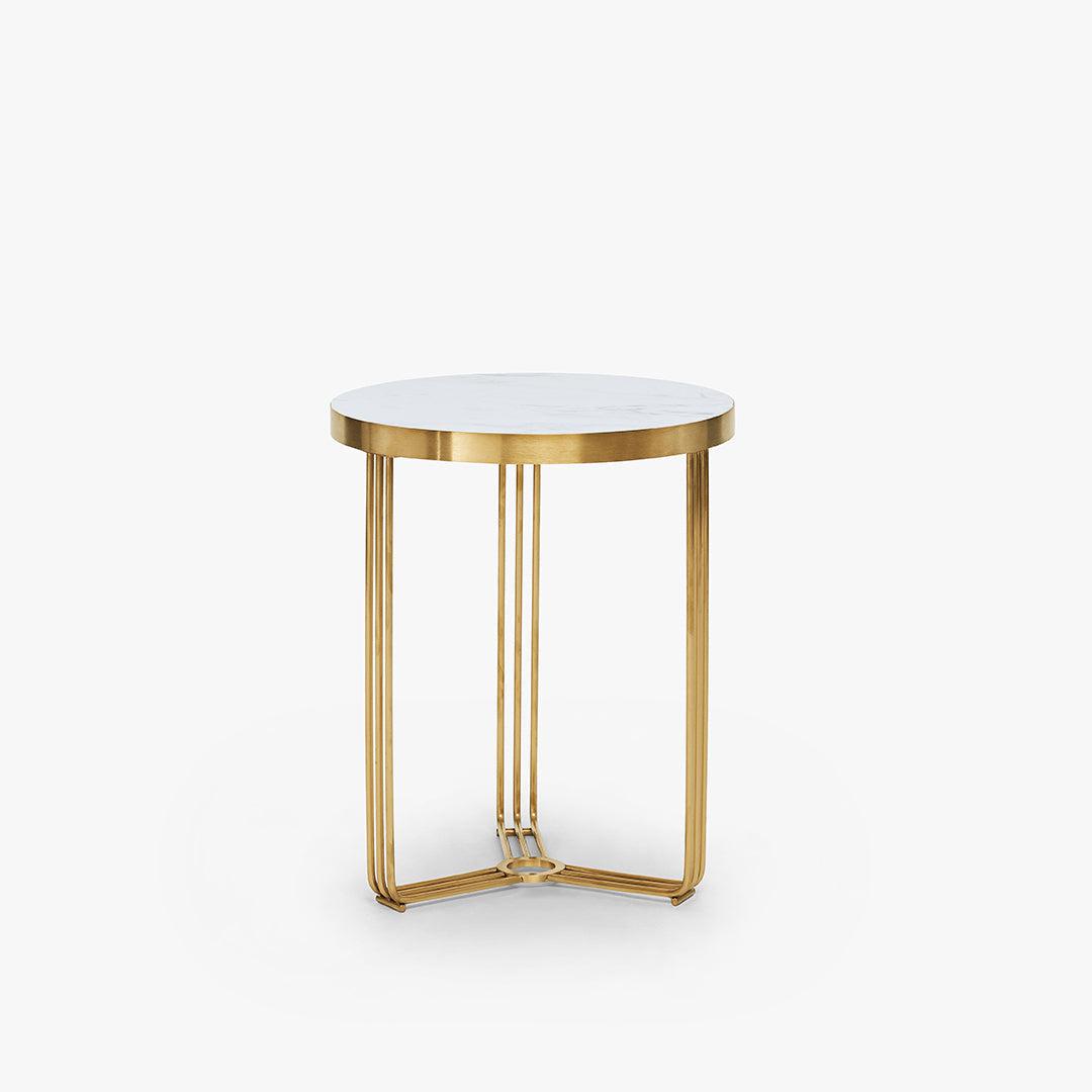 Finn Brass Frame Side Table - Gillmore Space
