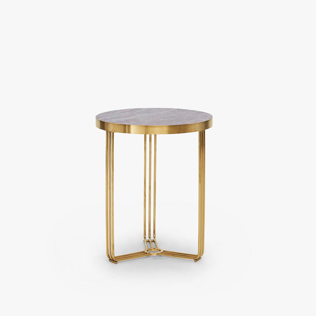 Finn Brass Frame Side Table - Gillmore Space