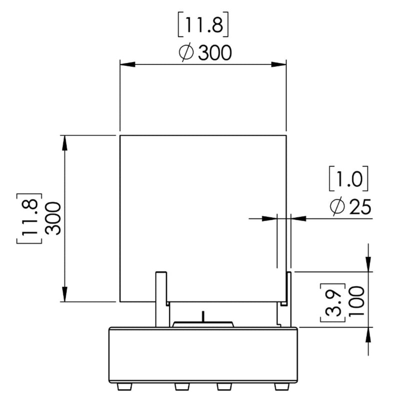 Fire T-Lite 3 Bioethanol Fire - EcoSmart Fire