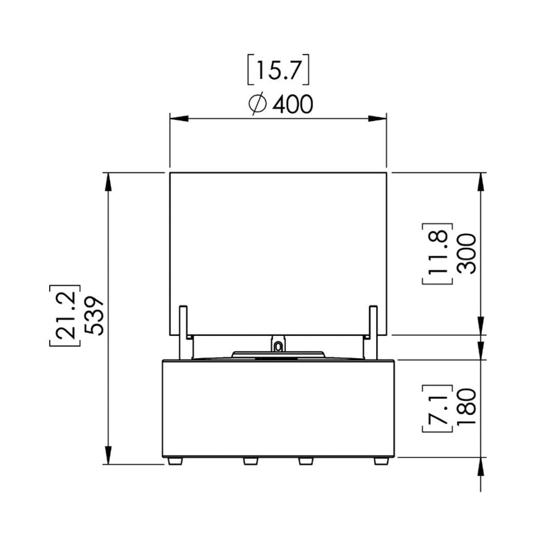 Fire T-Lite 8 Bioethanol Fire - EcoSmart Fire