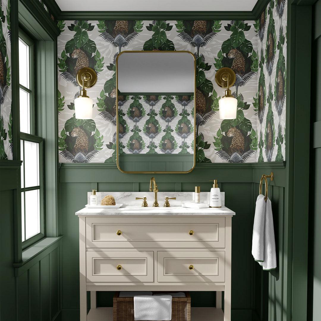 Floral Leopard Wallpaper - Cream