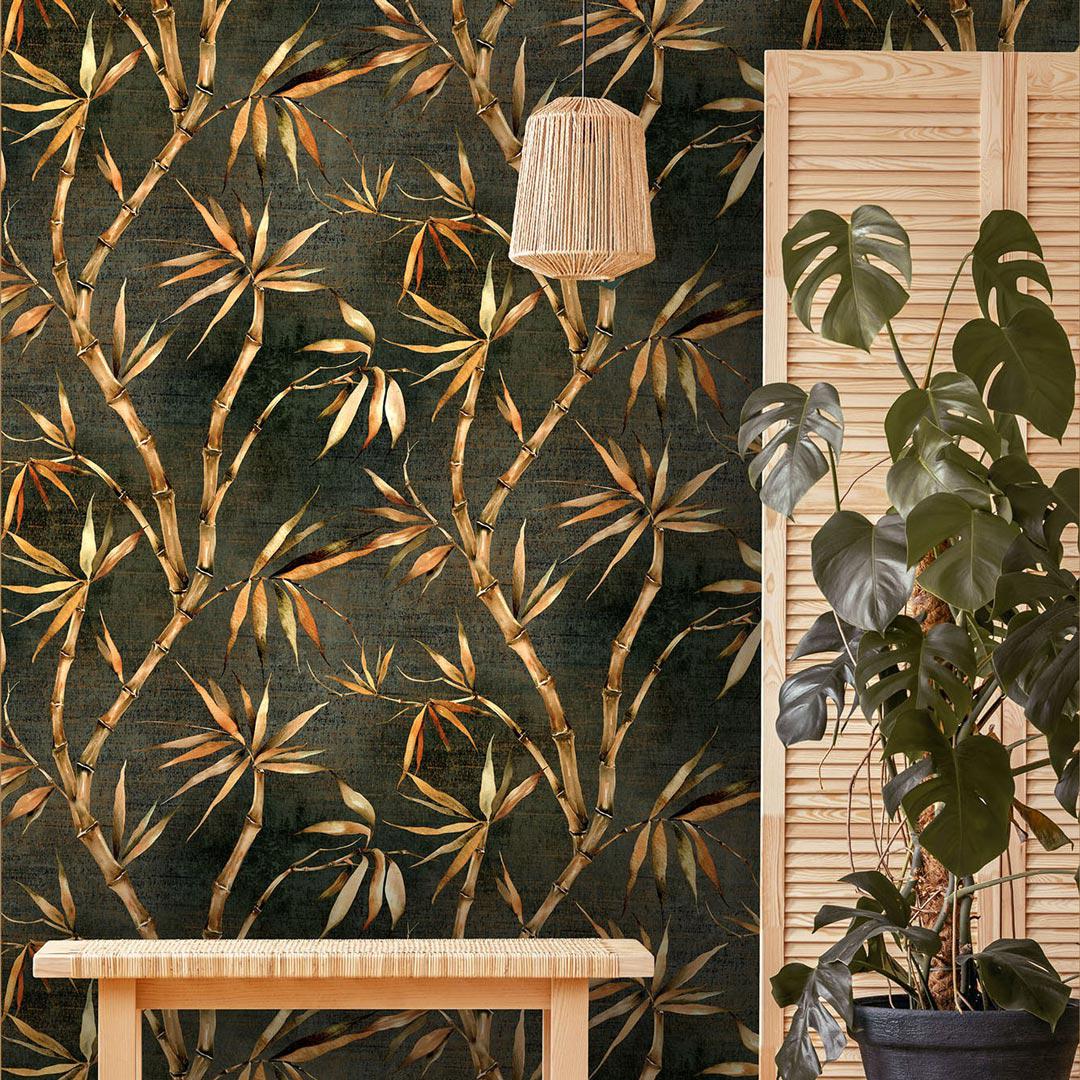 Forest Green Bamboo Wallpaper